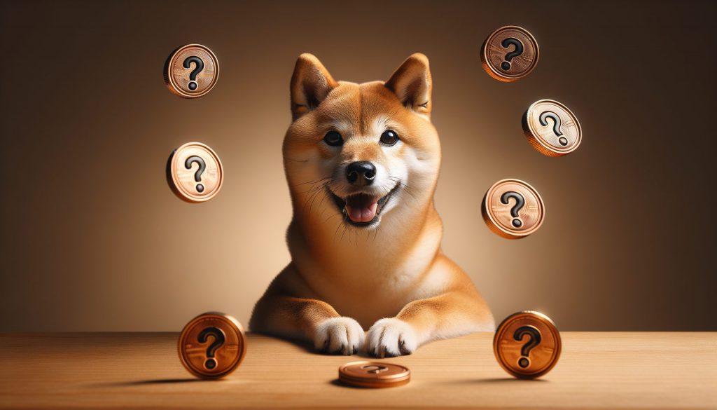 Shiba Inu with coins