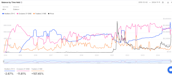 Dogecoin Balance Distribution / IntoTheBlock