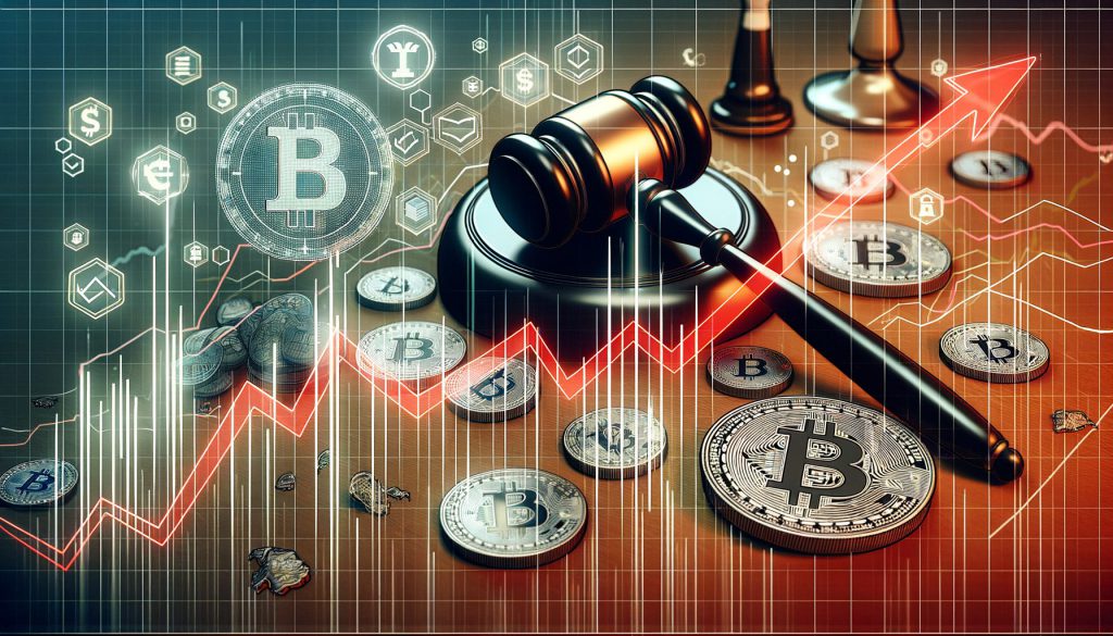 gavel and crypto signs