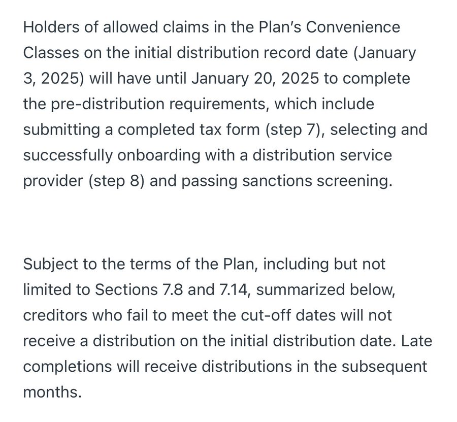 Excerpts from FTX creditors' repayment plan