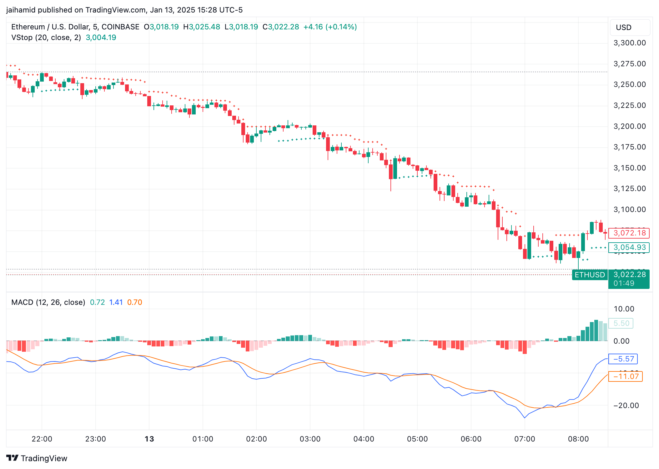 Ethereum falls under $3,000 as bears gain more territory. The crypto market is in trouble