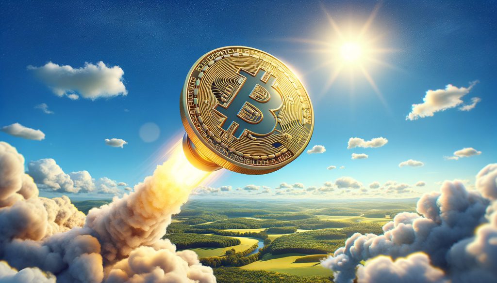 bitcoin rising sky