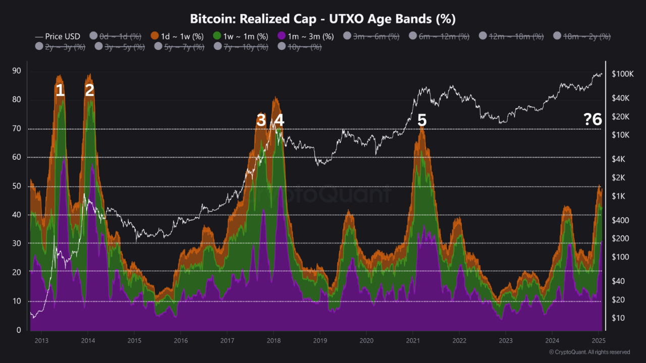 Bitcoin Realized Cap UTXO Age Bands CryptoQuant