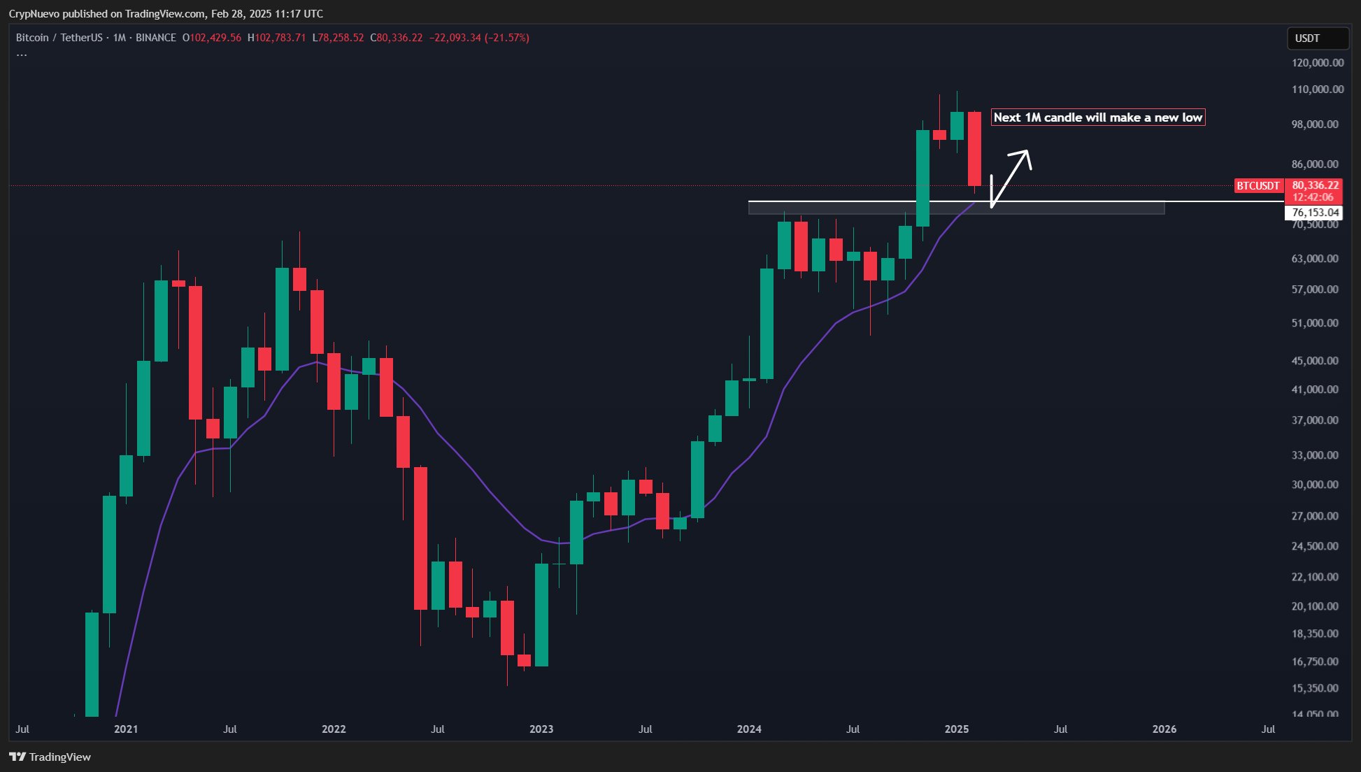 Bitcoin 1M Chart CrypNuevo